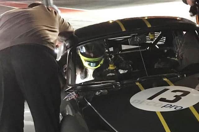 Balfe in the Lotus Elan cockpit as darkness falls at Spa EMN-180920-113303002
