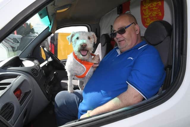 Van Revolution meet at Pine Trees Leisure Park, Skegness. Walter Mangnall of Loughborough with his dog Jonny. Photo: MSKP-090918-13. ANL-180921-133321001