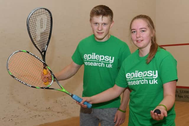 Organisers Josh Inman (16) and Rachel McMunn (17) at the fundraiser for Epilepsy Research UK