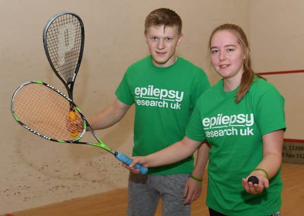 Organisers Josh Inman (16) and Rachel McMunn (17) at the fundraiser for Epilepsy Research UK