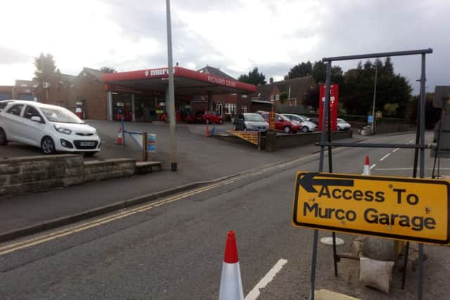 Roadworks at Dears Garage