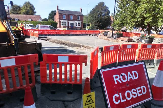 The section of the roadworks where the incident took place.