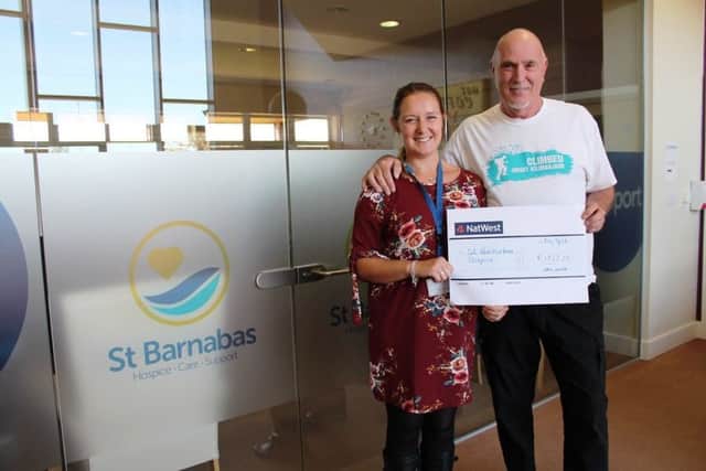 Amy Bailey and Chris Offer at St Barnabas Hospice in Louth.