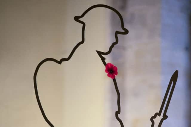 An image of one of  the  Tommy silouettes which  will be on display in Woodhall Spa to mark the 100th anniversay of WW1 ending