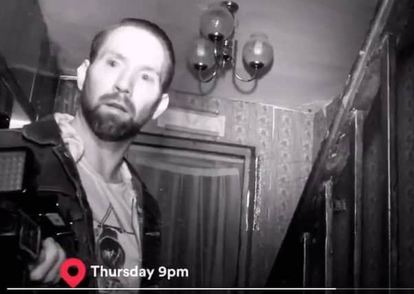 TV presenter and ghost hunter Nick Groff pictured in the Skegness 'Hell house'.