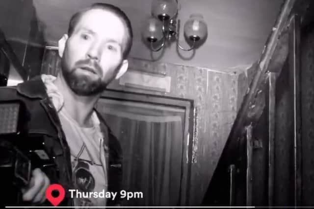 TV presenter and ghost hunter Nick Groff pictured in the Skegness 'Hell house'.