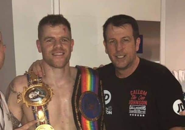 Callum Johnson with Joe Gallagher.