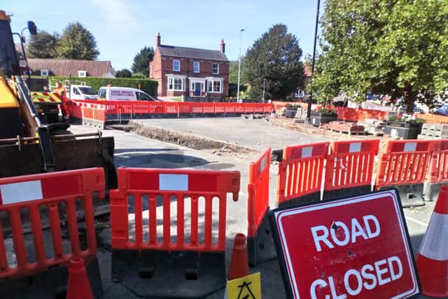 The end is in sight: Roadworks at the junction of West Street and the A158 last month.