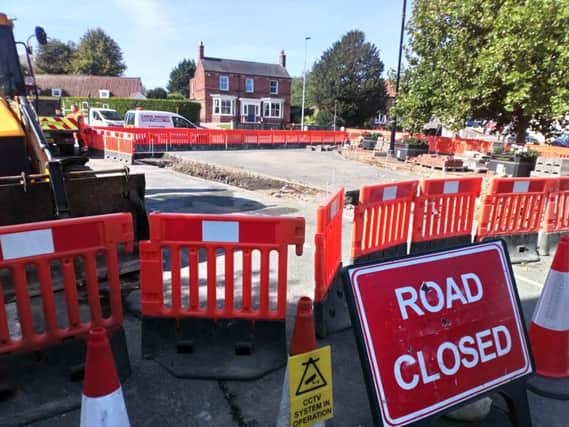 The end is in sight: Roadworks at the junction of West Street and the A158 last month.