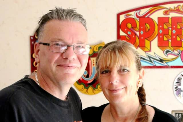 Julie Limb and her husband Nigel.