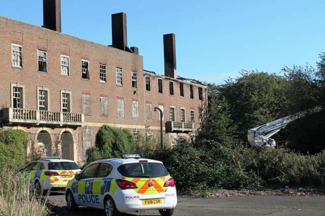 The scene at Beech Grove Hall on Monday morning (October 1)