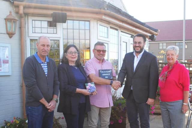 Runner-up Hammer and Pincers, from left, Paul Colliongwood, Alison Fairman, owner Wayne Salmon, Kevin Charity and Bridget Sykes.