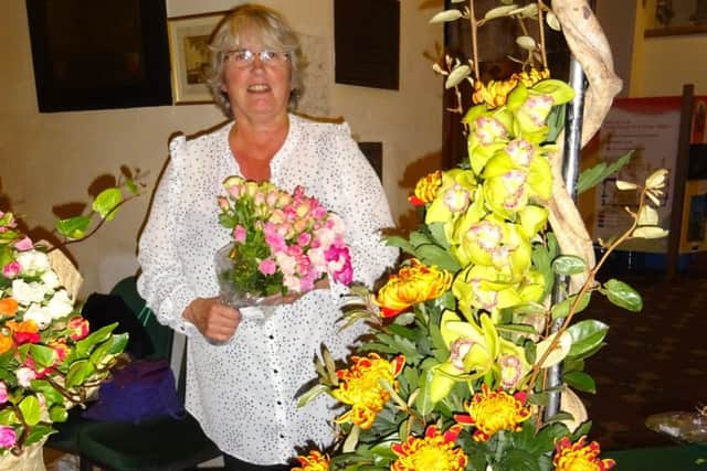 The first of six arrangements presented to Spilsby Flower Club at its latest meeting.