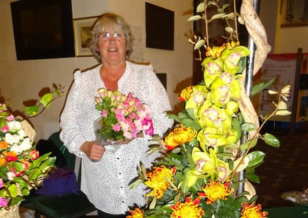 The first of six arrangements presented to Spilsby Flower Club at its latest meeting.