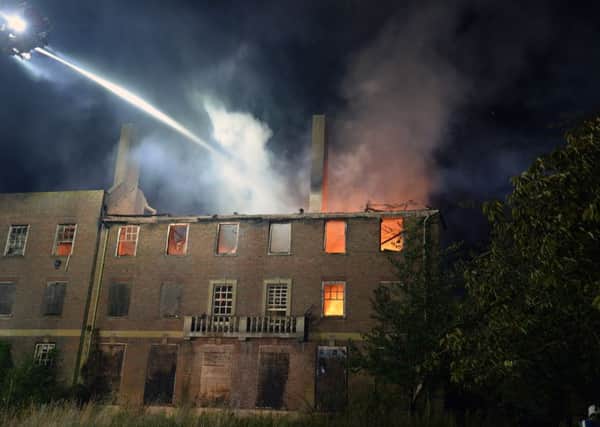 Fire crews tackled the blaze at Beech Grove Hall, Manby, overnight.