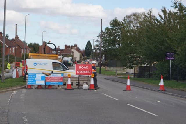 Roadworks at Middle Rasen EMN-180110-134237001
