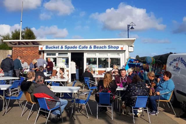 It was also very busy at The Bucket and Spade Cafe in Mablethorpe.