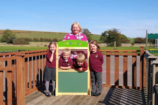 Pupils at Partney Church of England Aided Primary School are enjoying a new outdoor stage area since returning after the summer holidays - just one of the changes that have taken place. ANL-180110-163451001
