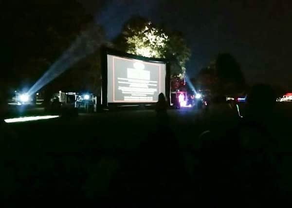 A light show added to the spectacle at Sleaford's open air cinema event. EMN-180210-144333001