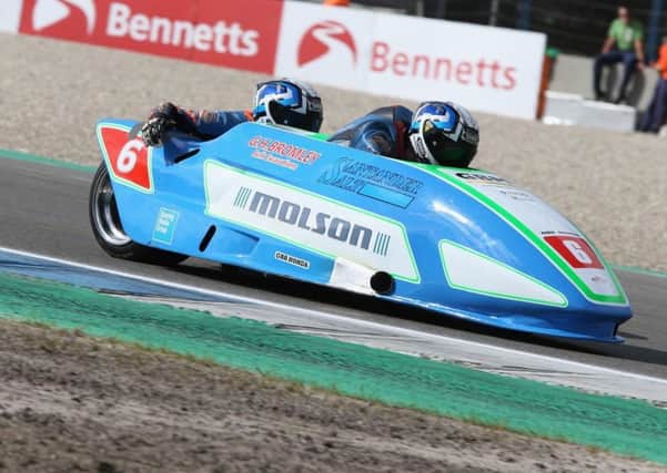 Ellis and Richardson secured a second place and a win in the penultimate round of the British Sidecar Championship EMN-180110-172519002