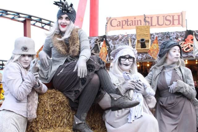 Scary characters await visitors at Fantasy Island.
