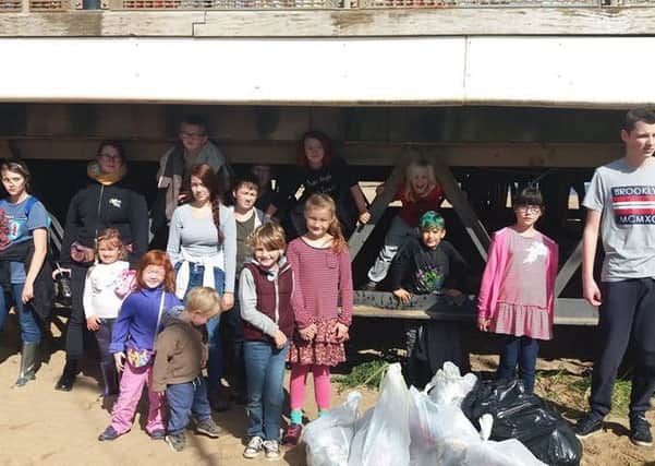 Home Education Skegness during their beach clean-up.