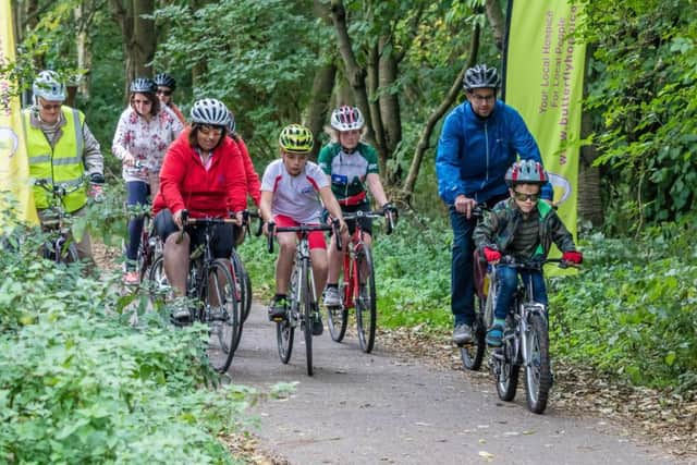 A scene from this year's Butterfly Hospice Big Bike Ride.