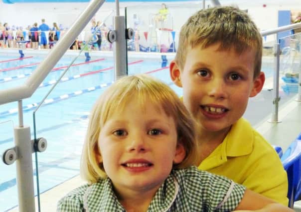 Lucia and her brother, Finnan, at the Meridian Leisure Centre.