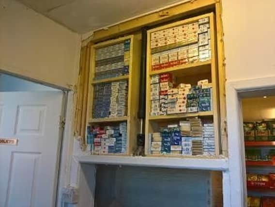The hide where cigarettes were stored
