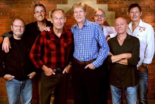 From left Rob Towsend, Simon Currie, Mike D'abo, Paul Jones, Tom McGuinness, Mike Hugg and Marcus Cliffe. EMN-180310-145954001