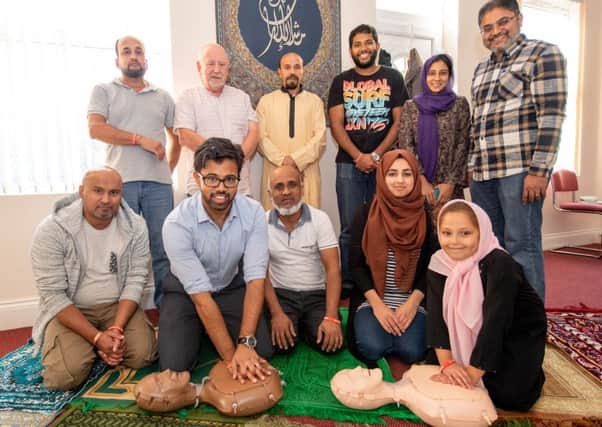 CPR sessions at Sleaford Islamic Centre, run by members of the British Islamic Medical Association. EMN-180310-153631001