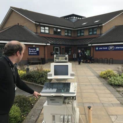 The ultrasound machine being removed from the Beacon Medical Practice in Skegfness. ANL-180310-172531001