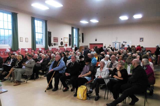 It was standing room only at the Royal British Legion Hall for last Fridays meeting.