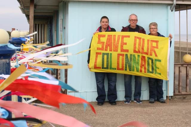 Campaigners Helen Louth, Terry Wellard and Rebecca Dale are just three of the owners trying to save their private beach huts as well as safeguarding the colonnade for future generations.