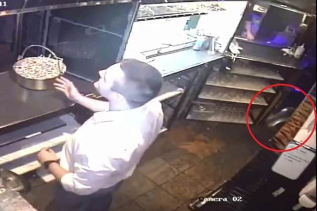 A still from the CCTV.