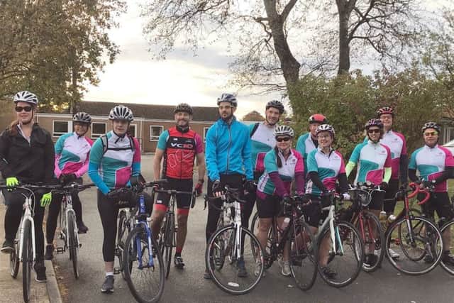 The TourdeTrust team heading out from The Poplars at Market Rasen EMN-180910-071514001
