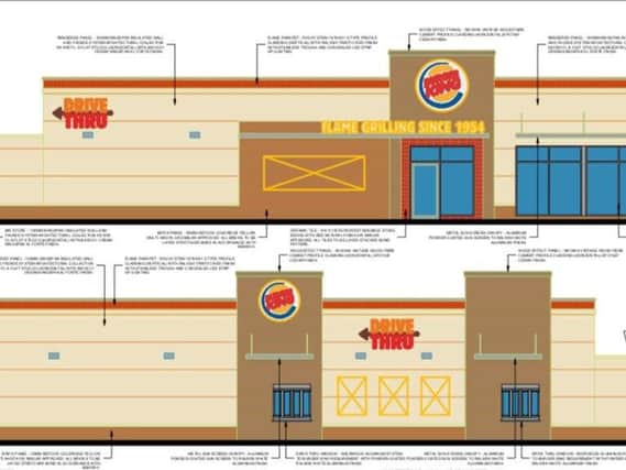 The proposed lay-out for Burger King
