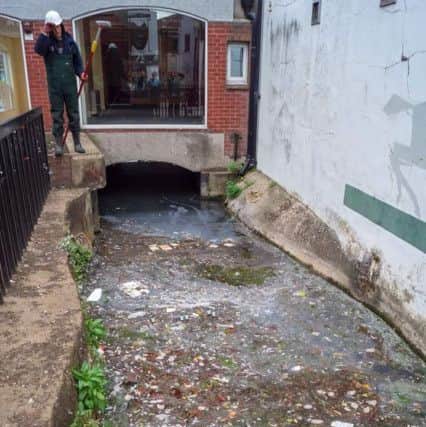 Disgusting - the litter and mess in the River Slea last week before the clean up. EMN-180910-114810001