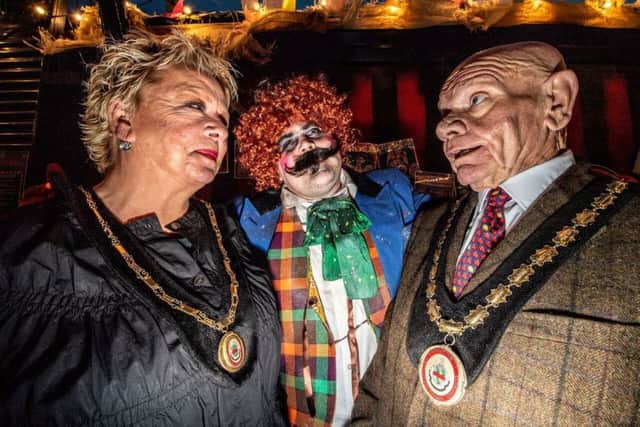 What a way to celebrate your 44th wedding anniversary - Coun Sid and Marie Dennis having a fun at Fear Island. ANL-181015-095852001