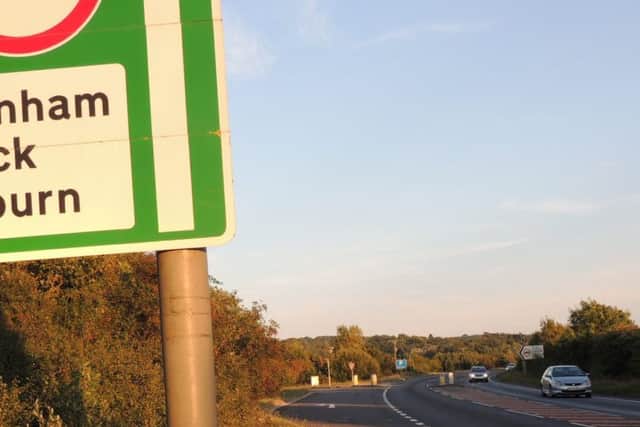 The junction on the A17 Leadenham bypass where the incident blocked the road on Tuesday. EMN-181110-114447001