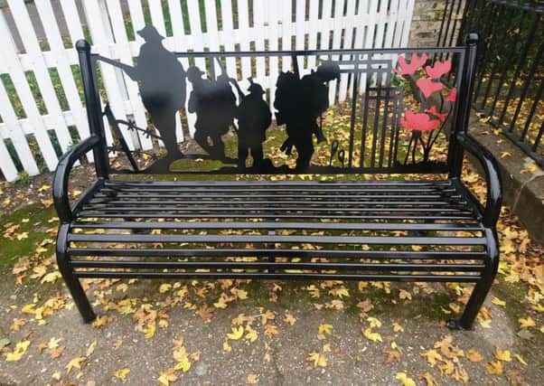 The new remembrance bench
