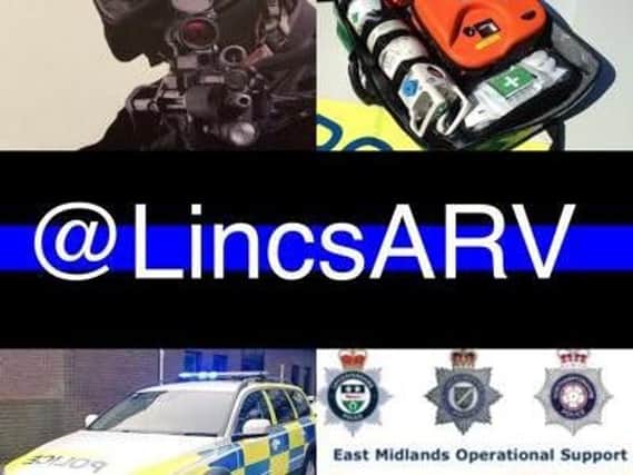 Details of the incident were tweeted by the Lincs ARV account