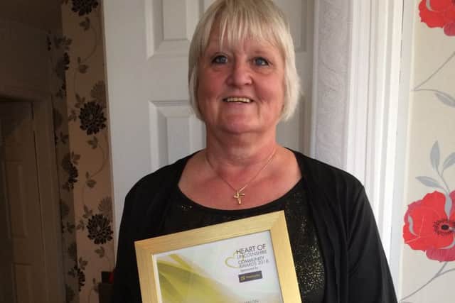 Sue Sheekey pictured with her award.