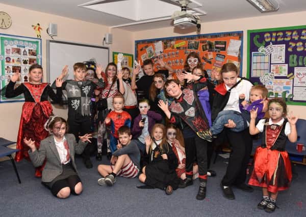 Pupils from Wragby Primary School pictured enjoying their end of term Halloween Disco. Photo by John Edwards EMN-181019-215133001