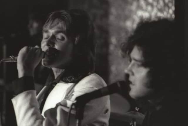 Chris Raynor with Billy Fury performing at De-Montfort Hall, in Leicester, in 1974. EMN-181016-151512001