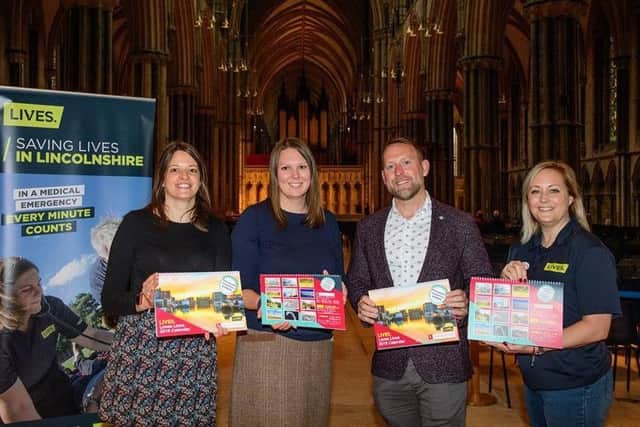 Pictured, from left, Alex Bennett  Ringrose Law; Samantha Mellows  Lincoln Cathedral, Chris Strawson  DPS Digital, and Charlie McClelland  LIVES. Image supplied.