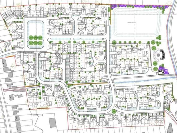 A plan of how the 178 new homes would be laid out.