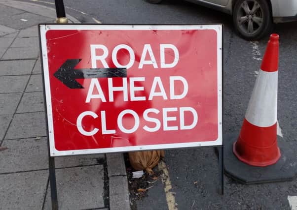 The sign in the Bull Ring which councillors and residents say indicated the town centre was effectively closed during the roadworks.