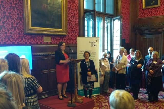 MP Dr Caroline Johnson at the launch in Parliament of the report into children's end of life care. EMN-181029-174511001