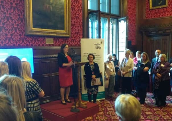 MP Dr Caroline Johnson at the launch in Parliament of the report into children's end of life care. EMN-181029-174511001